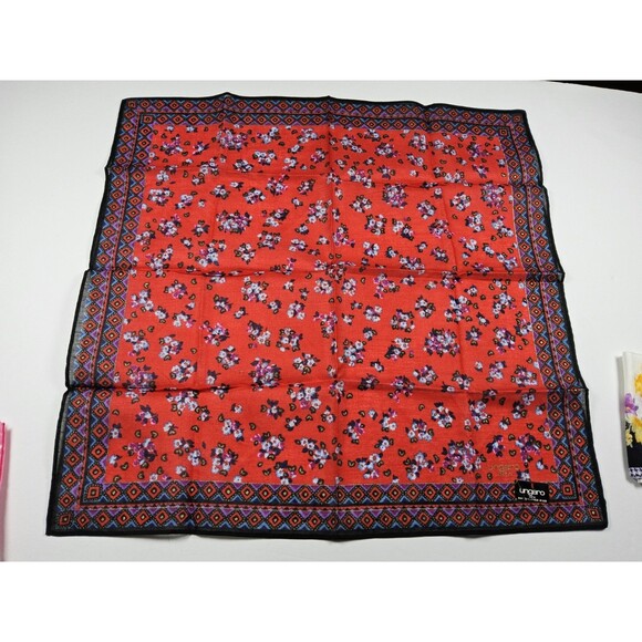 Ungaro Lot Of 3 Handkerchief Neckerchief Bandana Scarf - Picture 3 of 4